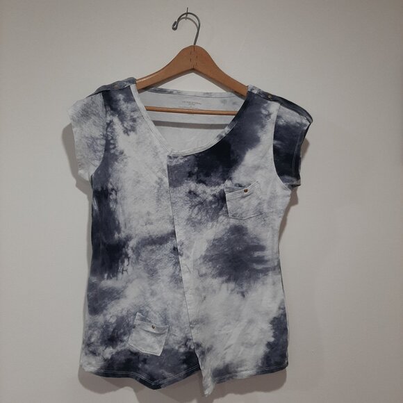 Asymmetrical artsy tie dye y2k relaxed fit top - Picture 1 of 11